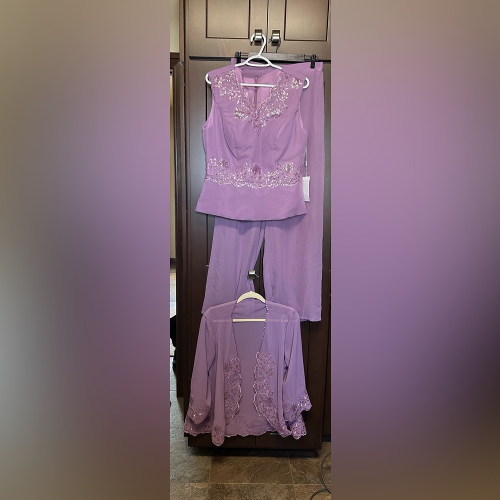 TS Couture Lavender Pant Suit NWT Size 14